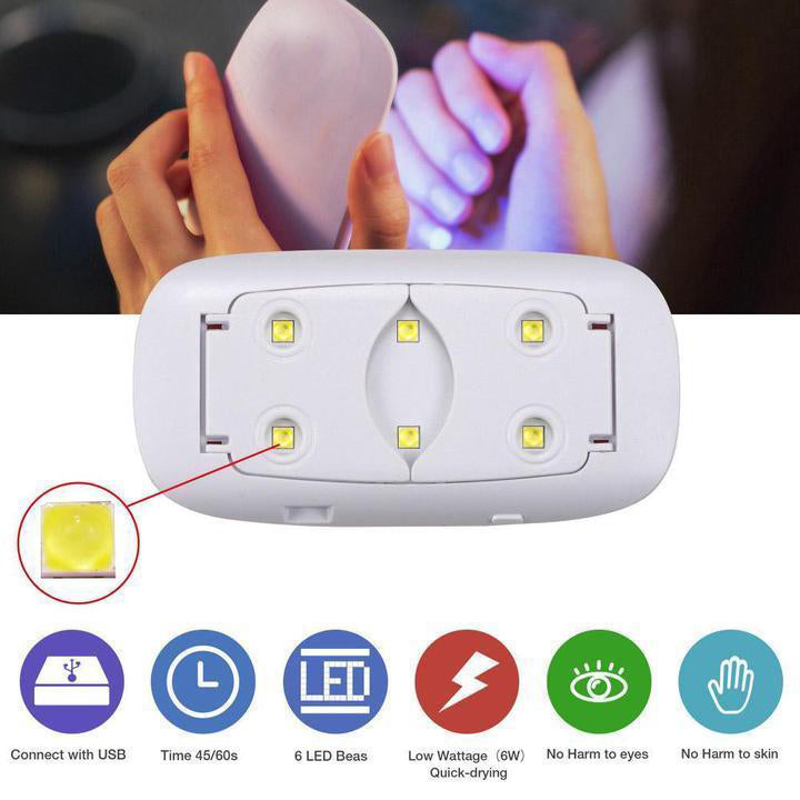 Mini Portable LED UV Nail Dryer - Freedom!!