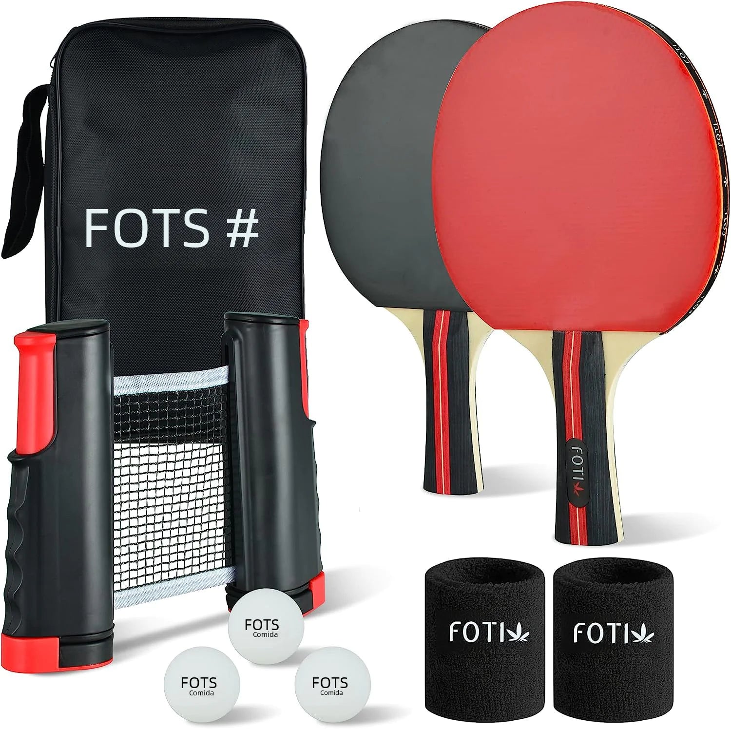 Table Tennis Racket Set with Balls and Adjustable Net - Freedom!!